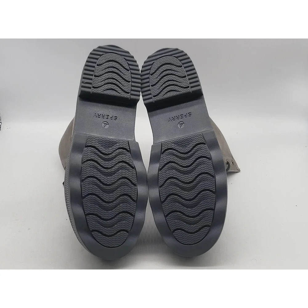 Sperry Saltwater‎ 2.0 Women's Size 8 Grey Black Leather Duck Boots STS88265